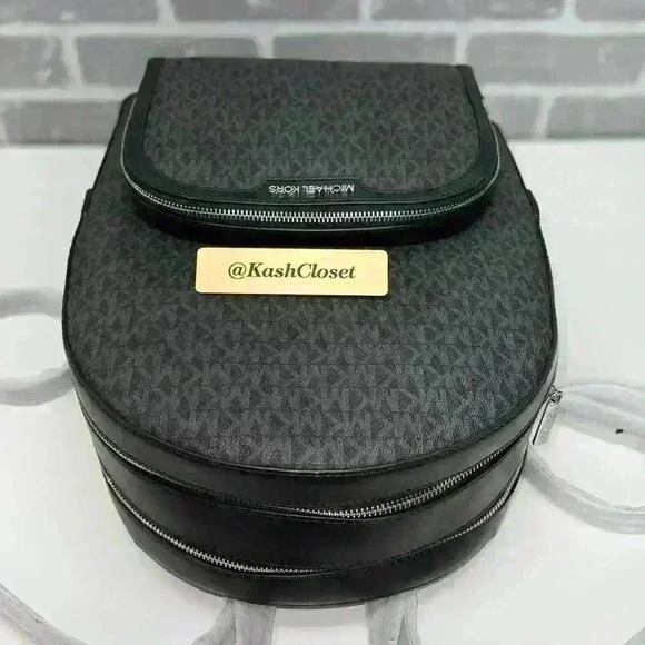 Michael Kors Backpack Jaycee Large Pocket bag MK Signature Black - Picture 6 of 11